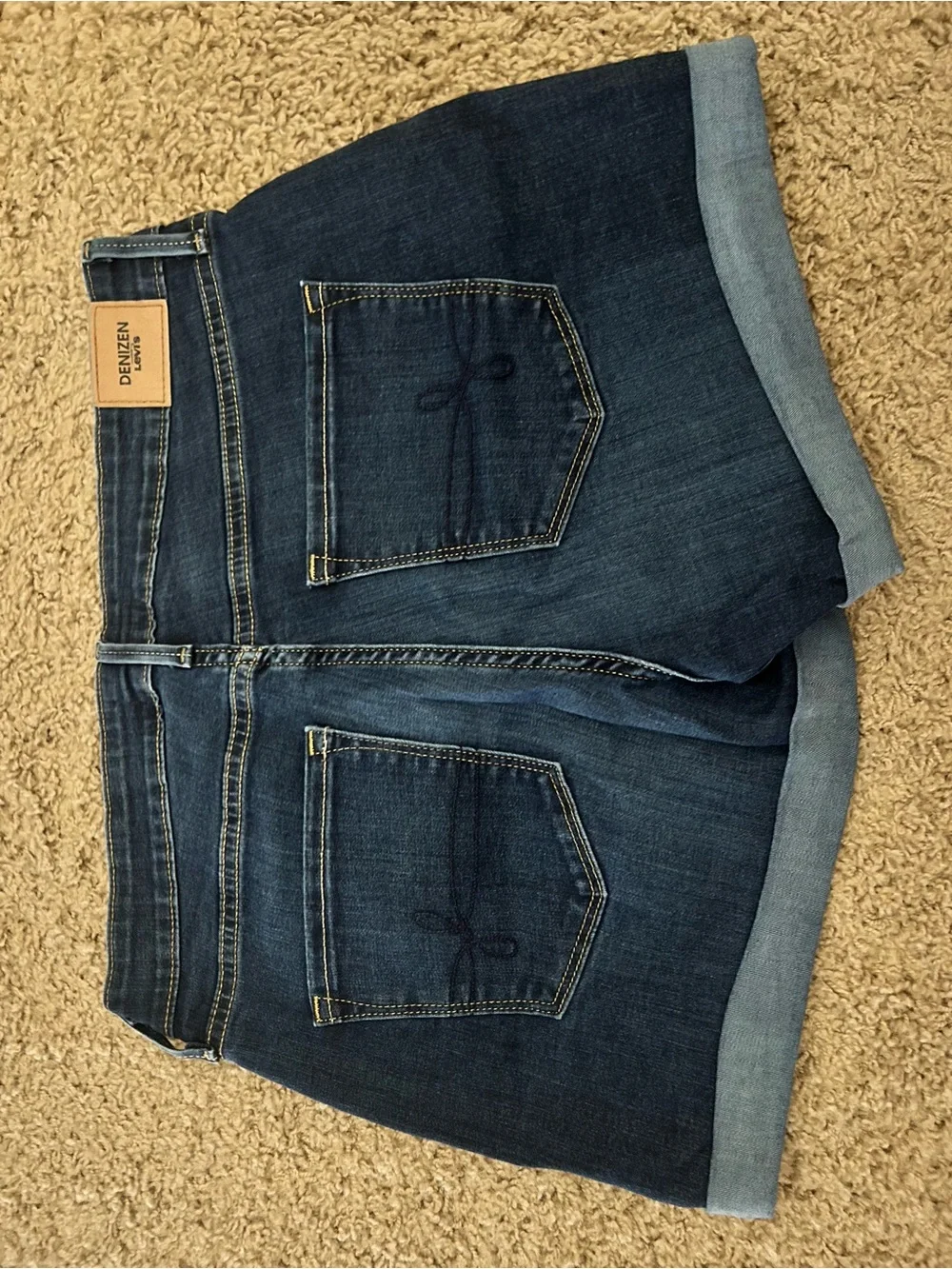 Denizen from Levi's Dark Indigo Rolled Cuff Denim Shorts - Picture 2 of 2